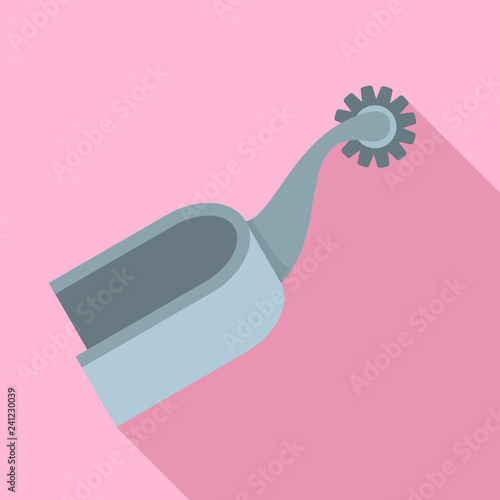 Horse spurs equestrian riding icon. Flat illustration of horse spurs equestrian riding vector icon for web design