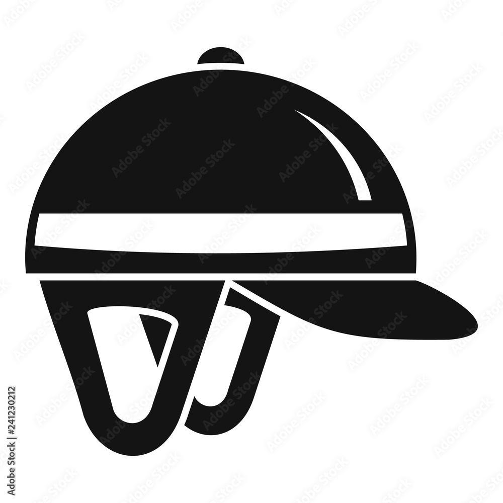 Horseback riding helmet icon. Simple illustration of horseback riding helmet vector icon for web design isolated on white background Horseback riding helmet icon. Simple illustration of horseback riding helmet vector icon for web design isolated on white background