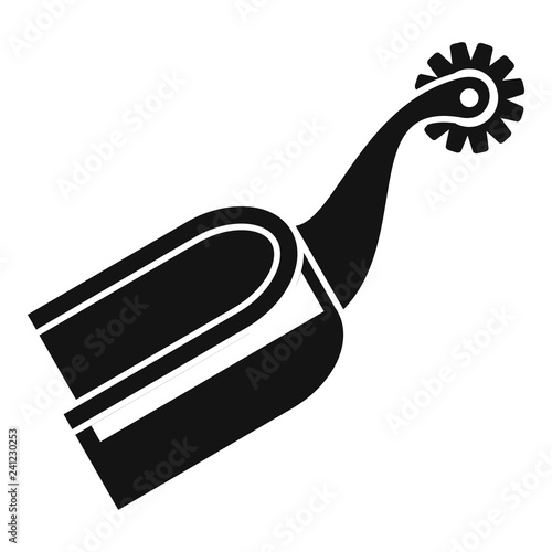 Horse spurs equestrian riding icon. Simple illustration of horse spurs equestrian riding vector icon for web design isolated on white background