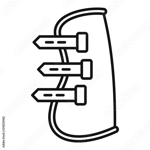 Horse protection boot icon. Outline horse protection boot vector icon for web design isolated on white background