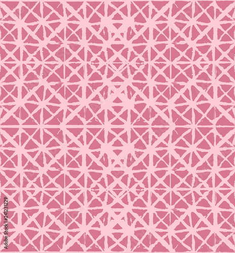 Baby Pink, Blue, Turquoise Stripes Organic Vector Seamless Geo Pattern. Fine Suit Ikat Tie Dye Wabi Sabi Traditional Winter Prints. Hand Drawn Female Fashion Design, Childrens Exotic Kimono Ornament.