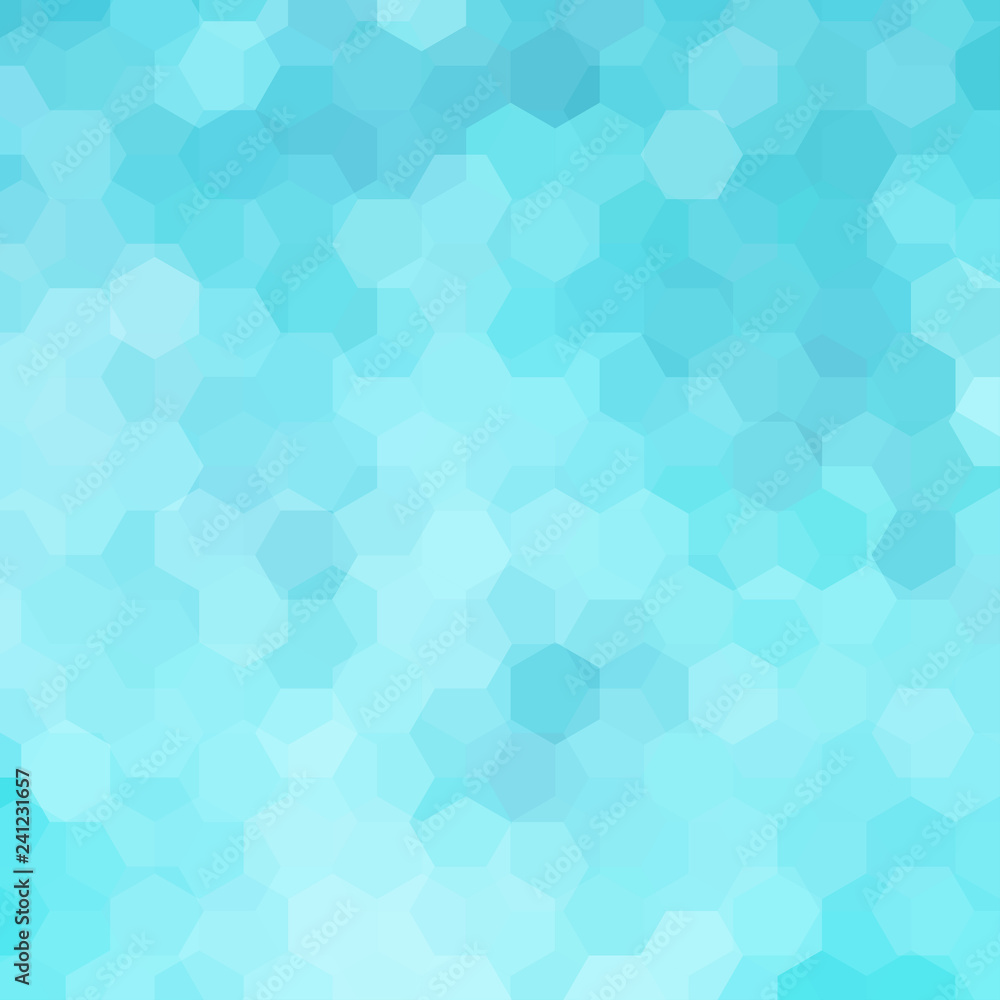 Abstract background consisting of pastel blue hexagons. Geometric design for business presentations or web template banner flyer. Vector illustration Abstract background consisting of pastel blue hexagons. Geometric design for business presentations or web template banner flyer. Vector illustration