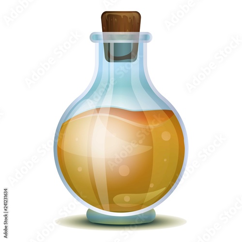 Vinegar flask icon. Cartoon of vinegar flask vector icon for web design isolated on white background