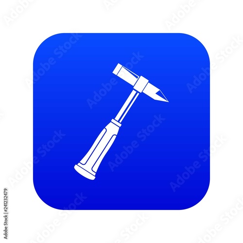 Hammer slag of welder icon digital blue for any design isolated on white vector illustration