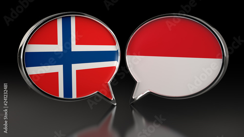 Norway and Monaco flags with Speech Bubbles. 3D illustration Free Download Norway and Monaco flags with Speech Bubbles. 3D illustration - GFXLoad