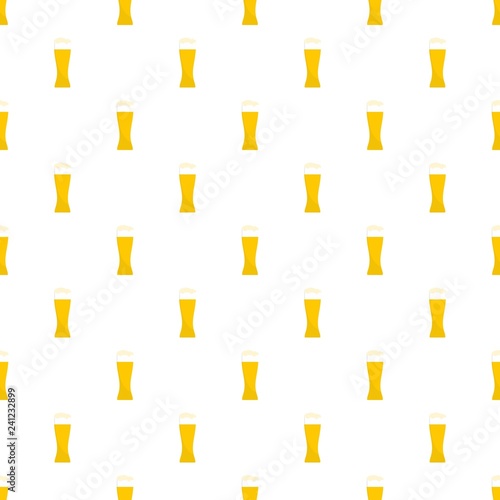 Glass of beer pattern seamless vector repeat for any web design