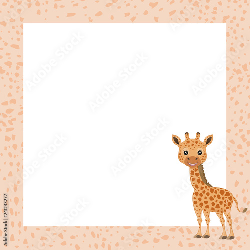 Cute cartoon giraffe