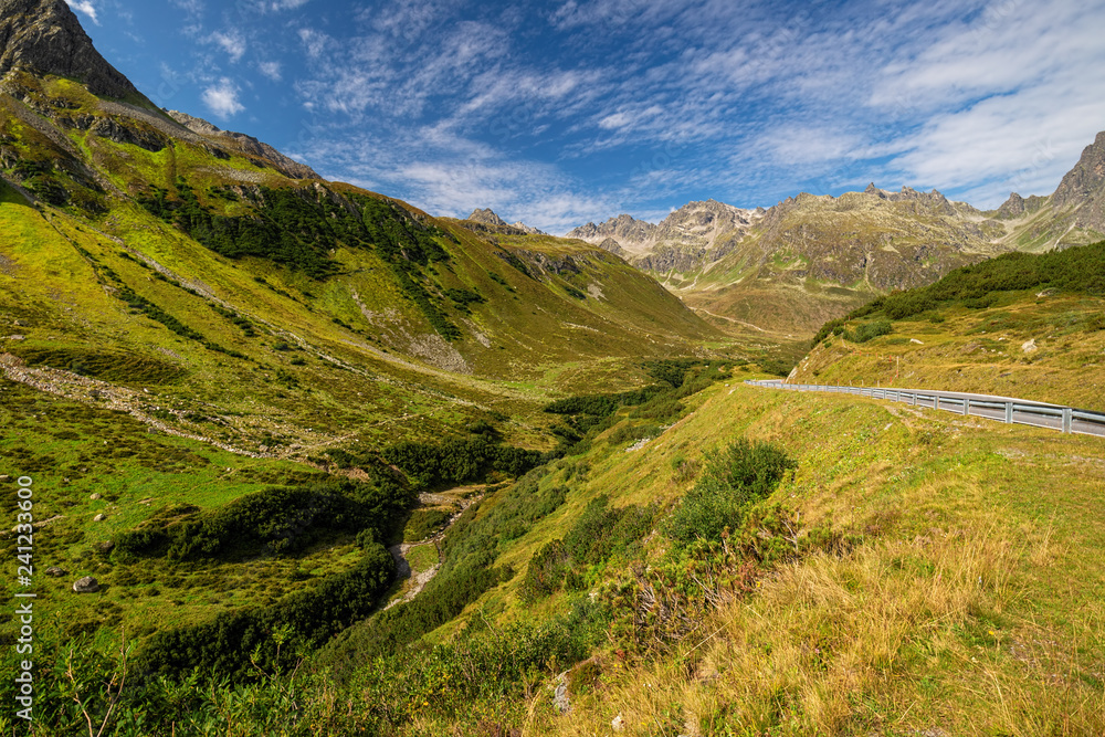 Obraz premium The mountains along the Silvretta High Alpine Road, Austria