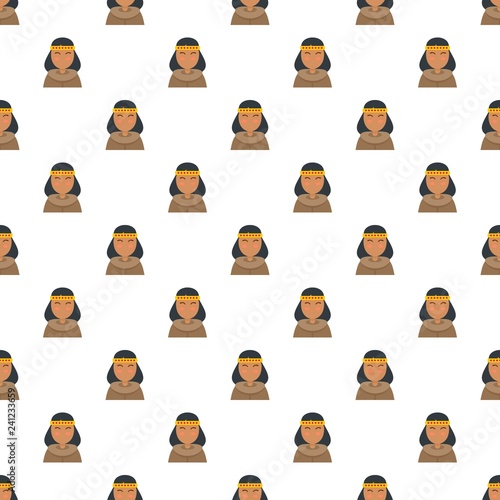 Alaska woman pattern seamless vector repeat for any web design