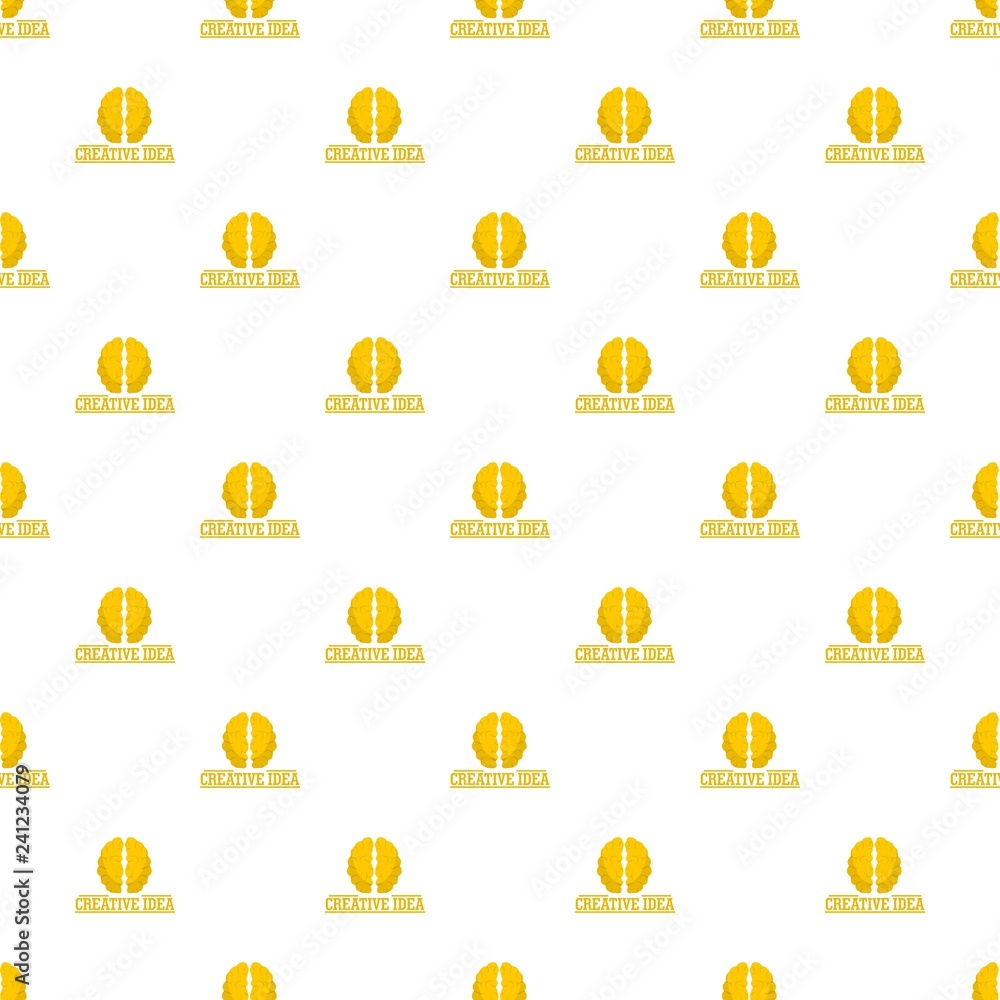 Fototapeta premium Creative idea brain pattern seamless vector repeat for any web design