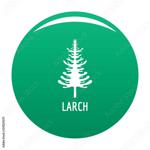 larch tree icon. Simple illustration of larch tree vector icon for any design green