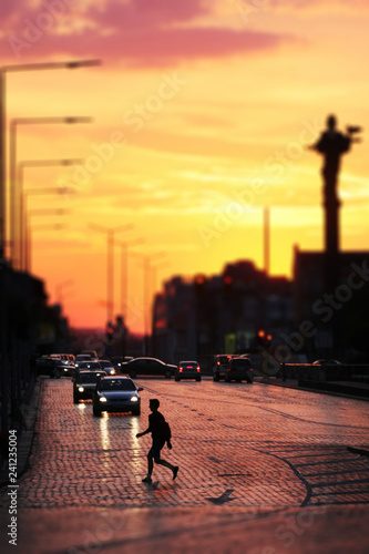 Down Town Sofia at Sunset