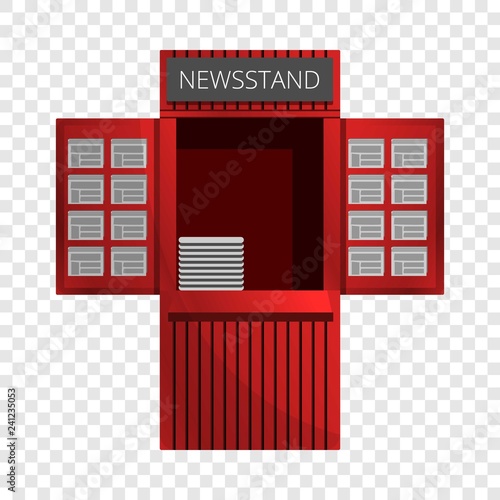 Newspaper kiosk icon. Cartoon of newspaper kiosk vector icon for web design for web design
