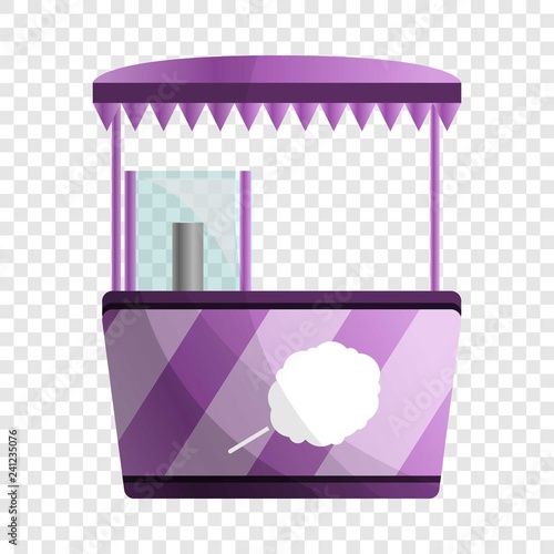 Sweet cotton kiosk icon. Cartoon of sweet cotton kiosk vector icon for web design for web design