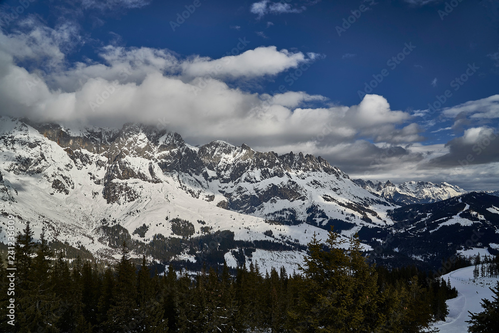 Hockkönig mountains in the winter