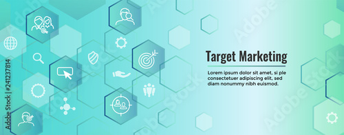 Target Marketing Icon Set and Web Header Banner
