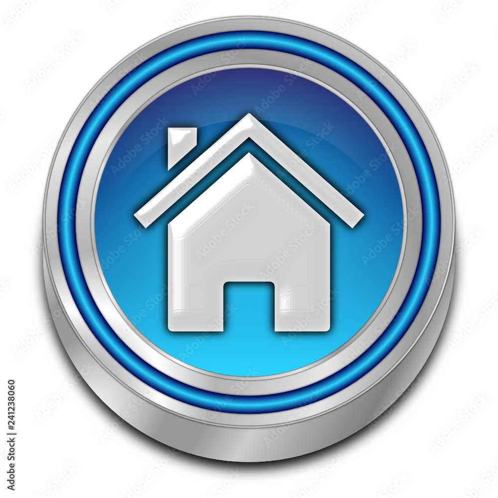 Home Button - 3D illustration Home Button - 3D illustration