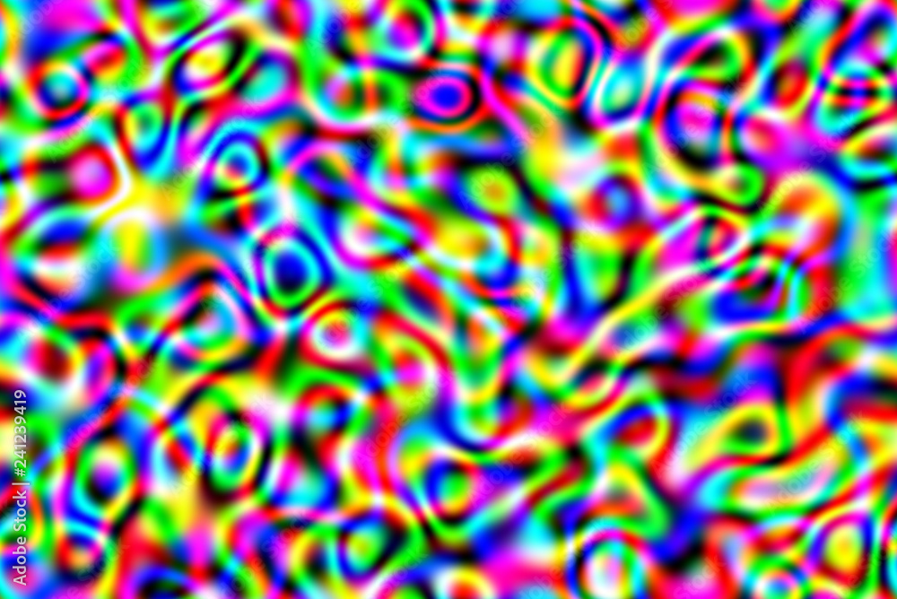 psychedelic abstract background with curves and loops in bold saturated colors psychedelic abstract background with curves and loops in bold saturated colors