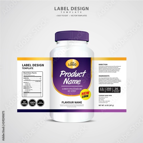 Bottle label, Package template design, Label design, mock up design label template