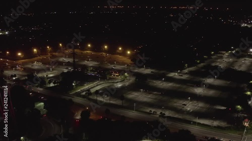 Wallpaper Mural Theme park parking lot aerial night footage Torontodigital.ca
