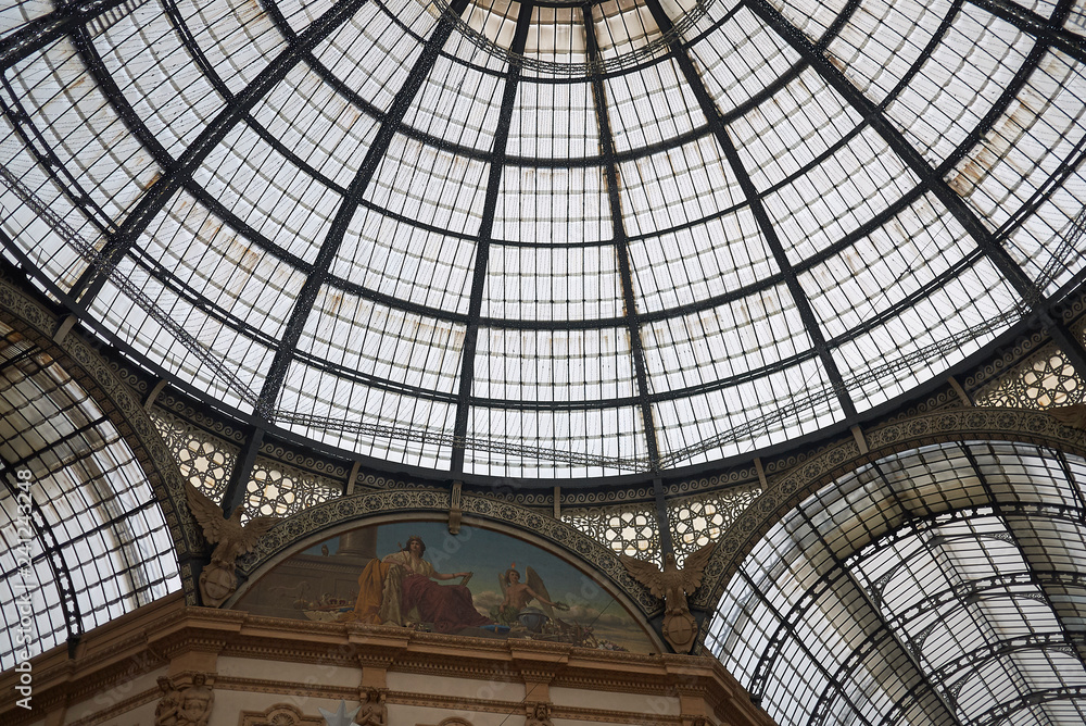 Milano, Italy - December 17, 2018 : View of Galleria Vittorio Emanuele II