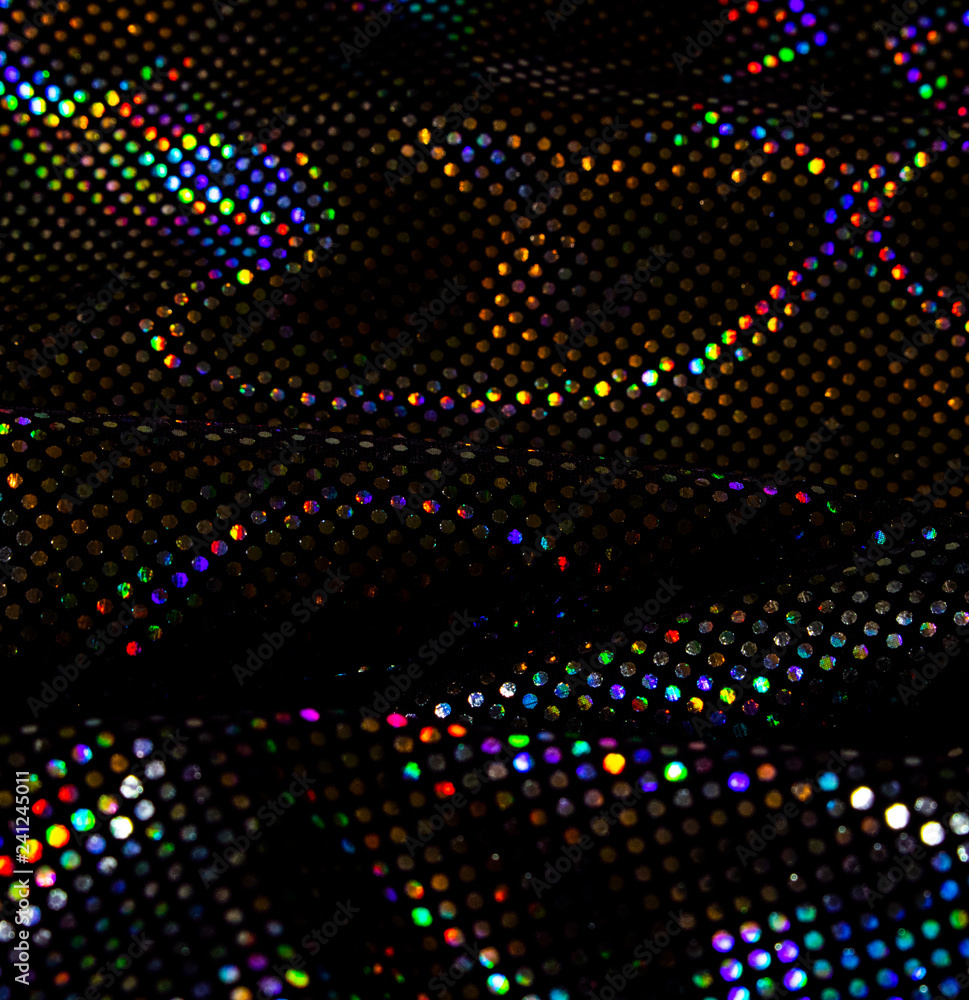 Fototapeta premium Holographic Sequin Rainbow Shiny Material Background