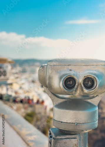 Tower Optical, viewfinder in Santorini during the day 