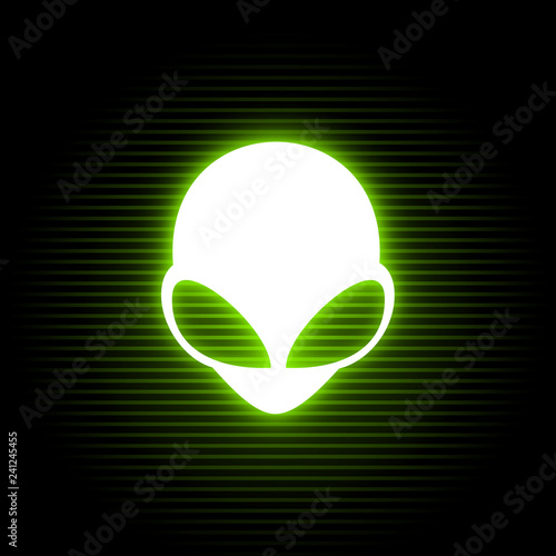 neon alien symbol