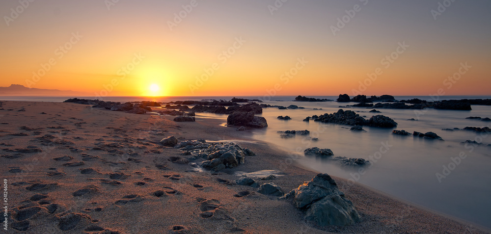 Fototapeta premium Atardecer larga exposicion