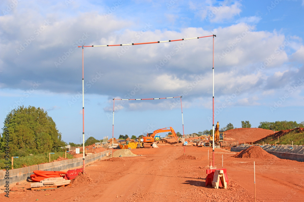 Fototapeta premium Road bypass construction site