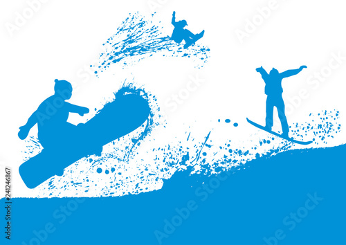 Wintersport Silhouetten