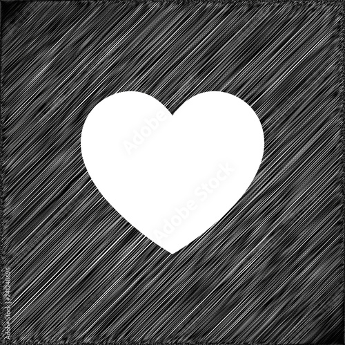 scribble heart masking