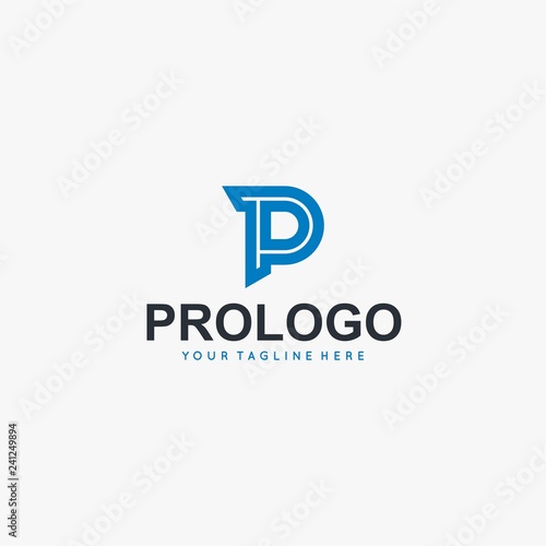 Letter P logo design vector