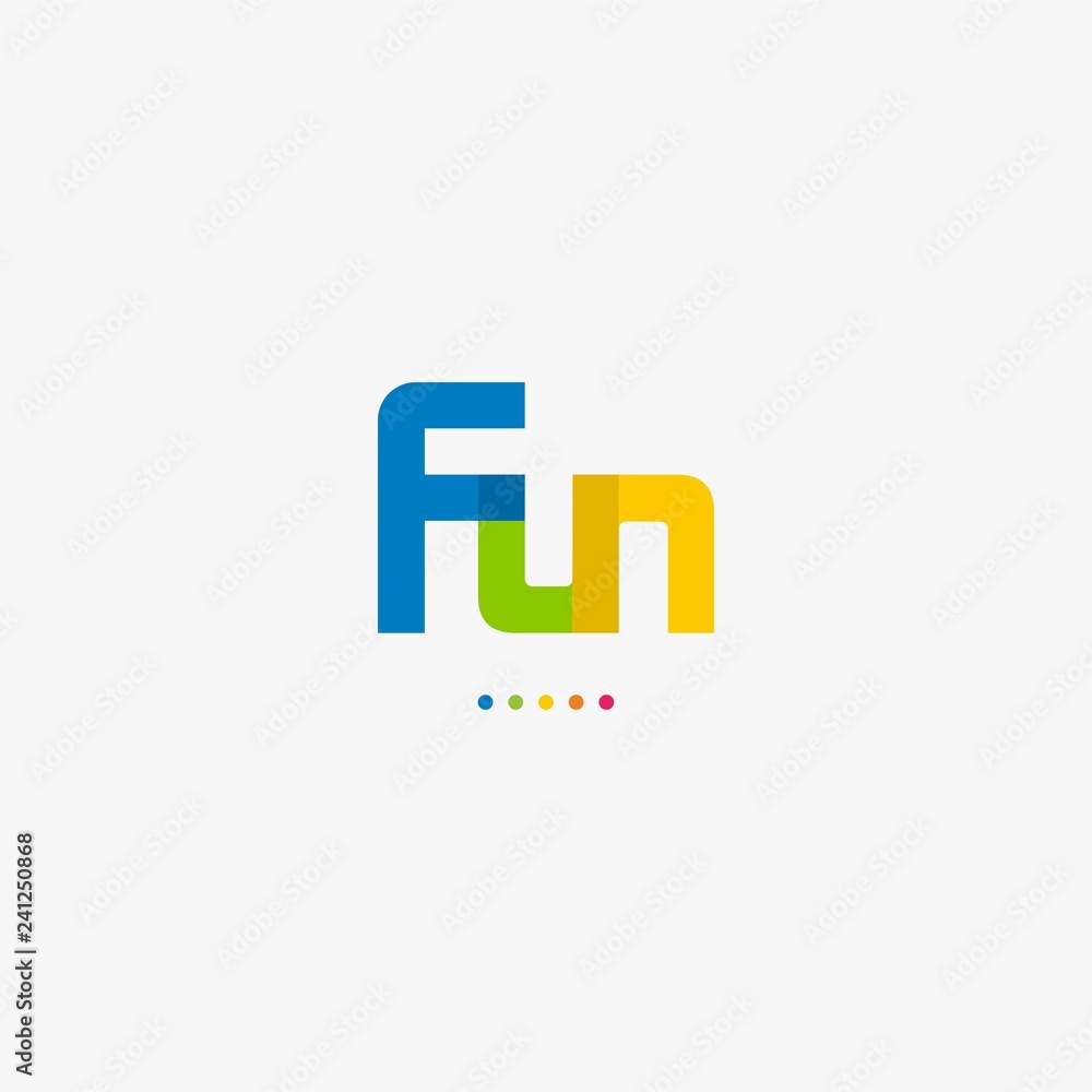 Fun text logo design vector Fun text logo design vector