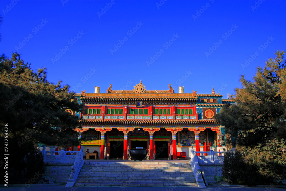 Fototapeta premium Xilituzhao Lamasery Building scenery, Hohhot city, Inner Mongolia autonomous region, China