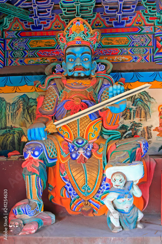 Buddhism gods statue in a temple