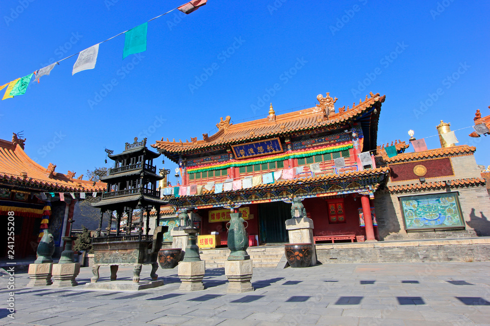 Fototapeta premium great buddha’s hall architectural landscape in the Dazhao Lamasery, Hohhot city, Inner Mongolia autonomous region, China