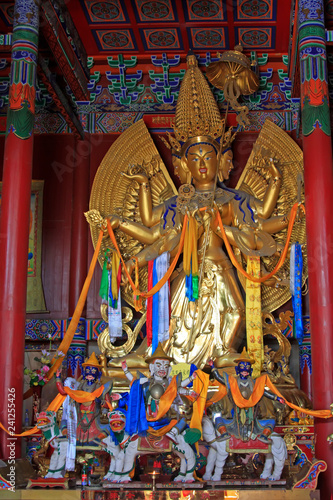 Big White Tara statue in Dazhao Lamasery, Hohhot city, Inner Mongolia autonomous region, China © zhang yongxin