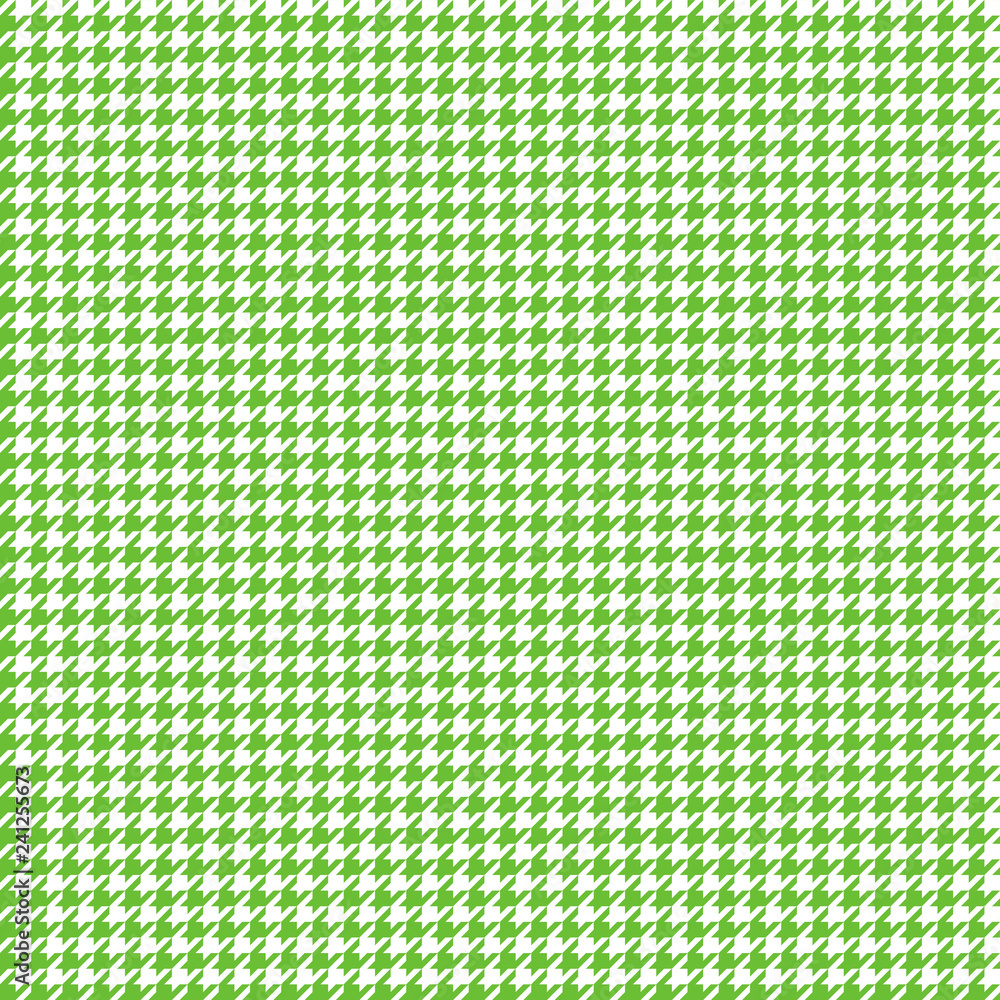 Houndstooth Seamless Pattern - Classic lime green and white houndstooth texture