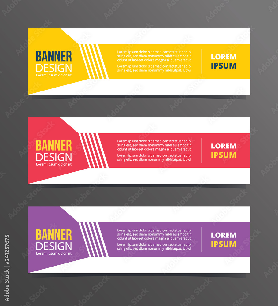 shapes dotted angle on left style banner template design with horizontal advertising banner space for text