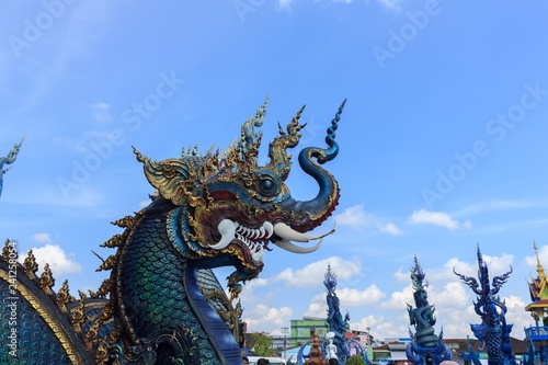 Beautiful Naga statue in Thai temples