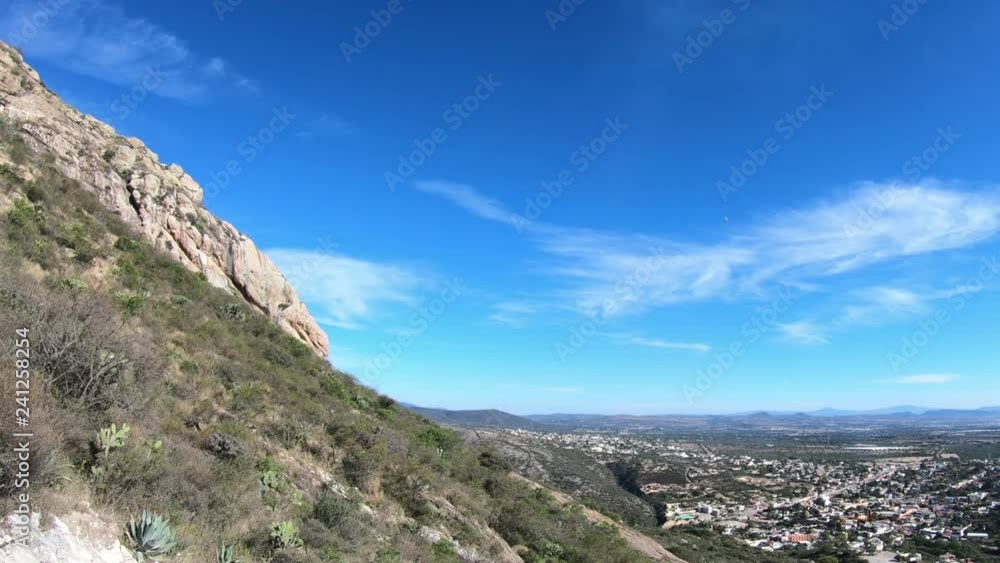 View at the top of Peña de Bernal in Queretaro Mexico View at the top of Peña de Bernal in Queretaro Mexico