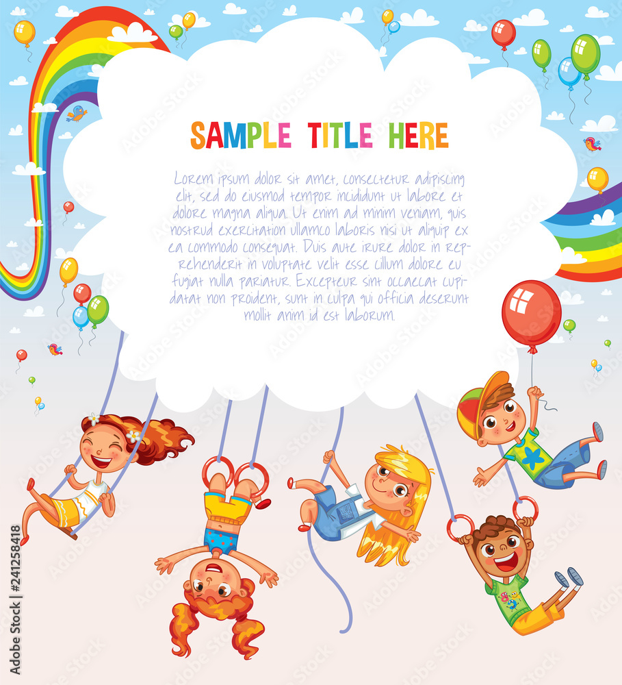 Template is ready for advertising of children's Entertainment Center or Amusement Park Template is ready for advertising of children's Entertainment Center or Amusement Park