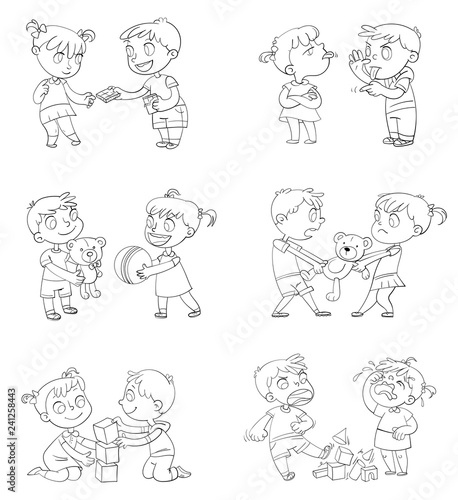 Good and bad behavior of a child