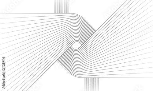 Vector Illustration of the pattern of golden lines on white background. EPS10.