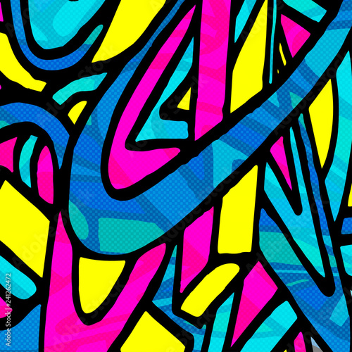Beautiful abstract gentle graffiti pattern illustration
