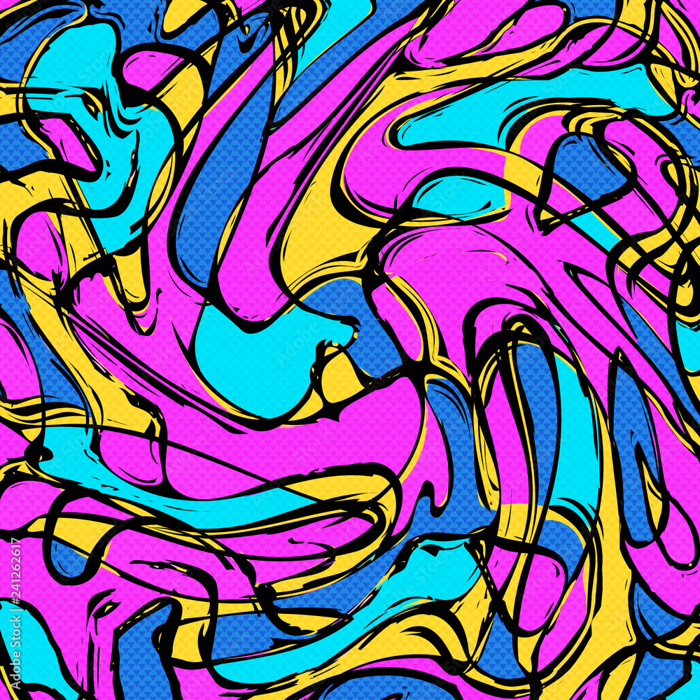 bright beautiful graffiti grunge texture abstract background illustration