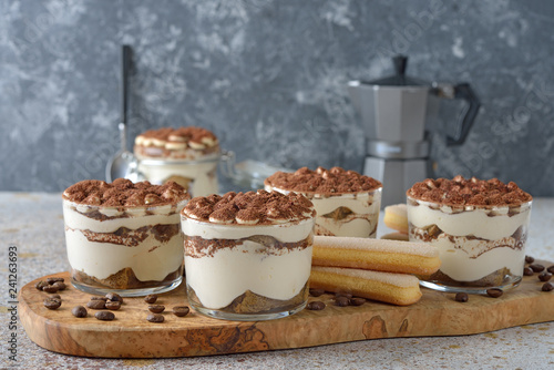 Traditional Italian dessert tiramisu