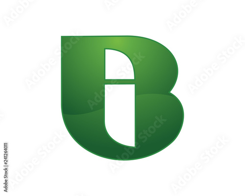 bi ib leaf logo template