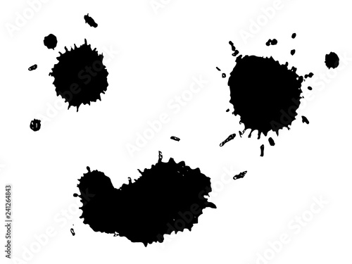 Black ink blot set